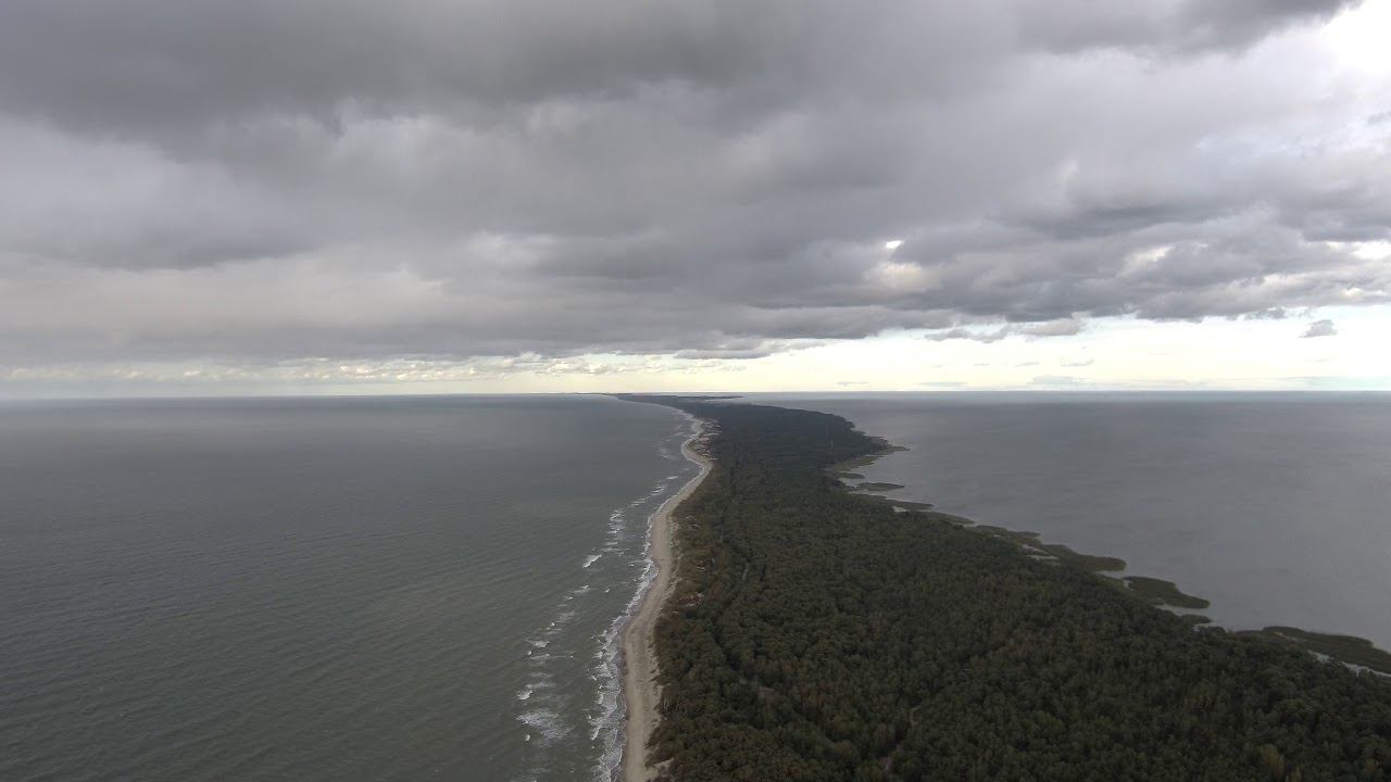 Куршская Коса, Калининградская область Аэросъемка смотреть онлайн