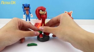 Ехидна Наклз из Ёж Соник 2 в кино (2022) | Лепим из пластилина фигурки + история