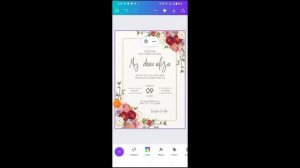 #How to make| Welding Invitation Card in canva editor app||