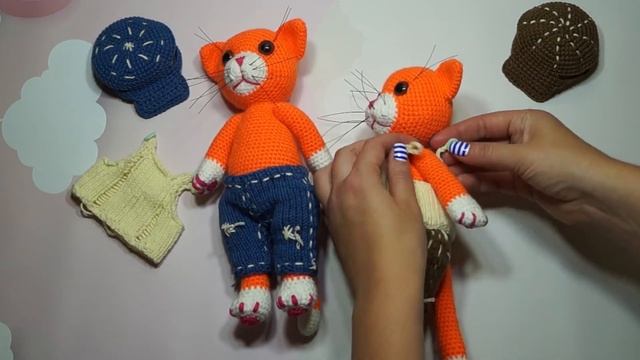 Обзор игрушек амигуруми. Котики Абрикосик и Персик смотреть онлайн