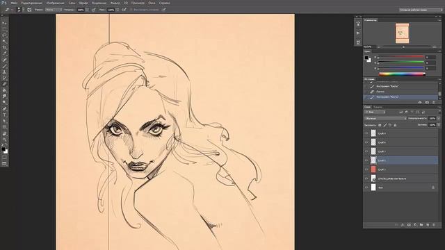 как нарисовать красивой лицо девушки