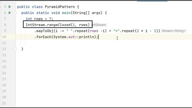 Java Pyramid Patterns with Stream API & Lambda Expression
