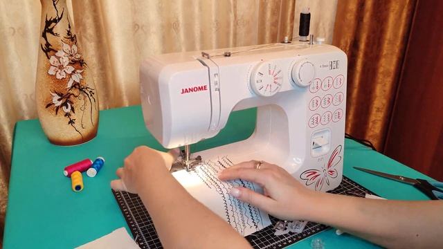 ОБЗОР / ШВЕЙНАЯ МАШИНКА / JANOME / ВИД СТРОЧЕК / ЛАПКА ОВЕРЛОЧНАЯ #оверлочнаялапка #своимируками