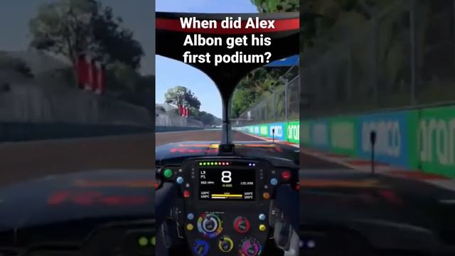 F1 quiz 117] When did Alex Albon get his first podium?