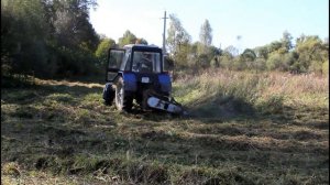 скашивание бурьяна перед вспашкой будущего поля фацелии