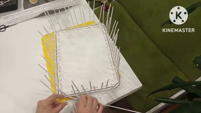 Короб./Дно ДВП./Бумажные трубочки. смотреть онлайн