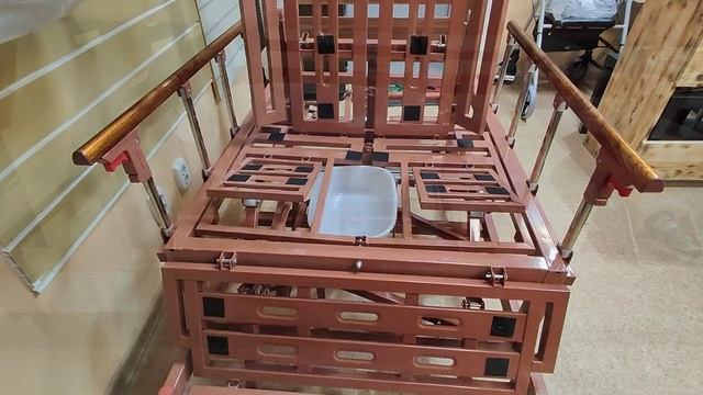 Кровать функциональная с туалетным устройством, боковым переворачиванием, кардио- креслом. смотреть онлайн