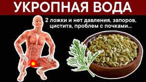 УКРОПНАЯ ВОДА - всего 2 ложки в день и нет давления, запора, цистита и проблем с почками.