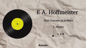 (piano accompaniment)F.A.Hoffmeister Viola Concerto in D Major I.Allegro