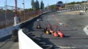 go kart race with funny finish