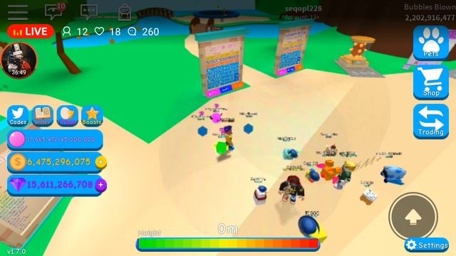 Roblox + чат + раздача петов в бабл гам смотреть онлайн