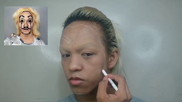 DALI MASK make up tutorial | MONEY HEIST make up look - Lloyd Ros 🤑💰🏦 смотреть онлайн