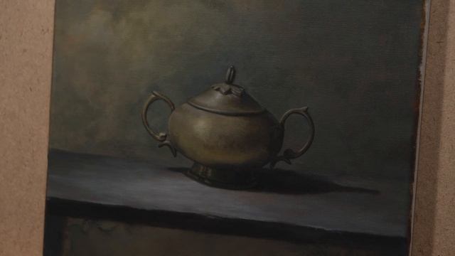 Рисуем натюрморт маслом из 5 цветов | Painting a still life | Timelapse смотреть онлайн