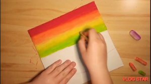 РАДУЖНЫЙ рисунок | Лес | Масляная пастель | Восковыми мелками | Как нарисовать?