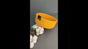 Корзинка из хлопка (цвет - тыква (М))