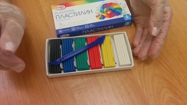 Пластилин  6цв120г Гамма Классический 281030, со стеком