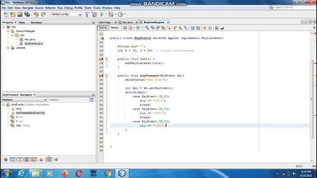 Java the complete Reference Ninth Edition (Chapter 24) Example (3) Handle Keyboard Events Example 2 смотреть онлайн