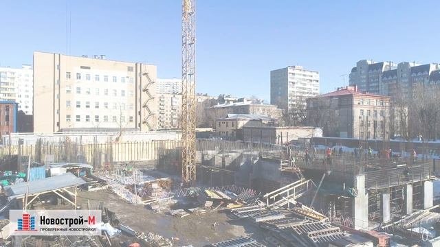 Обзор с воздуха ЖК «Петровский парк» от застройщика «РГ-Девелопмент» (аэросъемка: февраль 2019 г.)