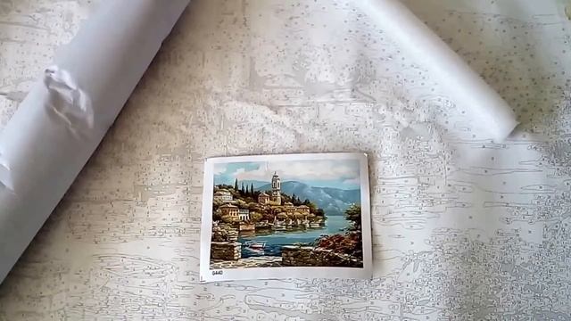 Город и пристань. Раскраска по номерам 40х50 за 284 руб смотреть онлайн