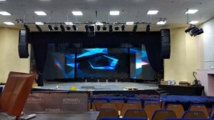 Светодиодный LED экран Future-Vision и кулисы, ДК Юность, Нягань