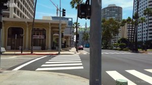 LONG BEACH - Walking Downtown Long Beach City, Los Angeles, California, USA - 4K UHD