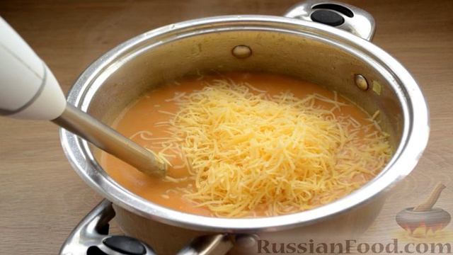 Сырный суп-пюре с беконом