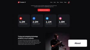 Creator X - Video Webflow Template | BRIX Templates