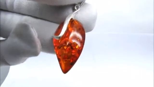 Красивые длинные серьги с янтарём 2239