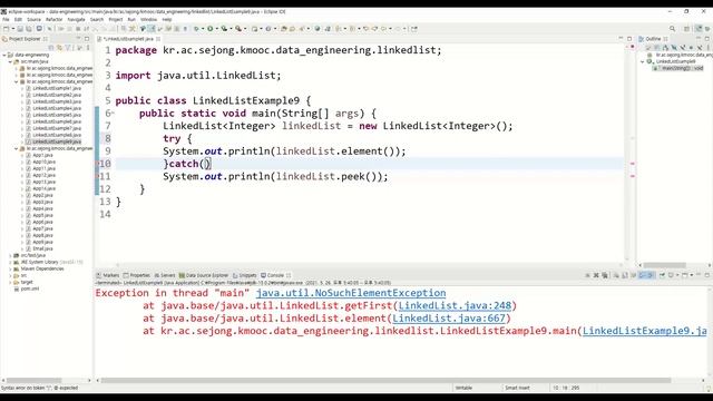 데이터 분석 5강 - LinkedList - element, peek смотреть онлайн