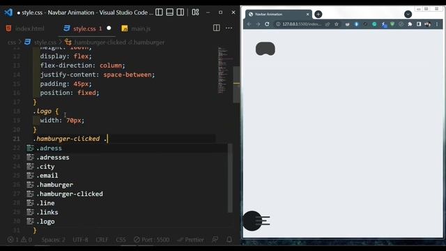 Awesome Animated navigation HTML | CSS | JS