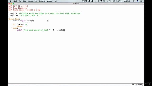 4  Using break to exit a loop ( python )