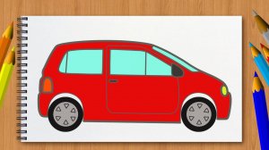 Рисуем маленькую Машинку. Развивающая Раскраска для малышей