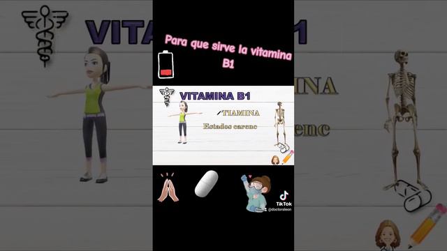 para que sirve la #vitaminab1 con la doctora león. #información medica