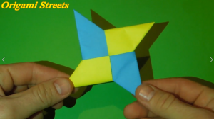 Как сделать сюрикен из бумаги. Оригами сюрикен из бумаги.mp4