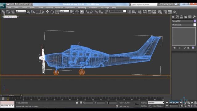 03 Анимация взлет и посадка самолета в 3d max