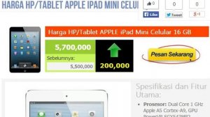 Harga HP: APPLE iPad Mini Celular 16 GB