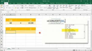 How to Use the CONVERT Function in Excel - Tutorial