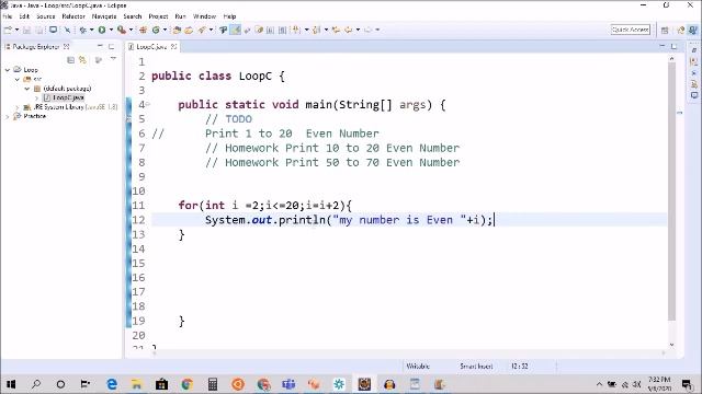 Java beginner project | Print even Number by using for and while loop смотреть онлайн