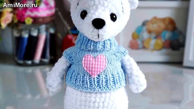 Амигуруми: схема Полярный мишка. Игрушки вязаные крючком - Free crochet patterns. смотреть онлайн