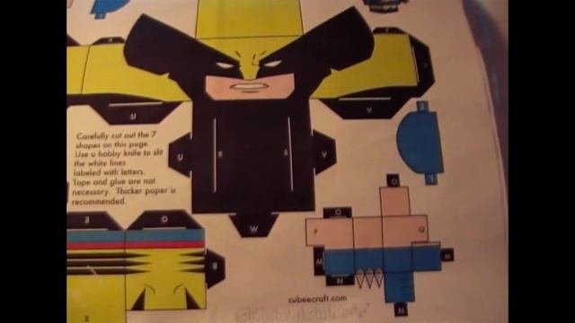 как сделать  росомаху из бумаги своими руками/how To Make Wolverine Of Paper With His Hands