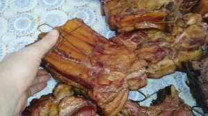 коптили сало с мясом ну вот что получилось