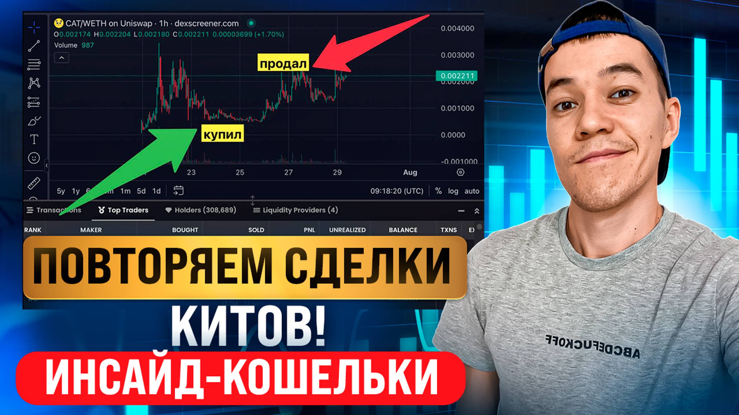 Как ЗАРАБОТАТЬ на инсайде? | следим за кошельками КИТОВ.