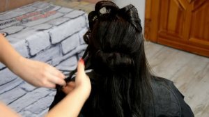 Вечерняя прическа на длинные волосы. Wedding prom hairstyle tutorial