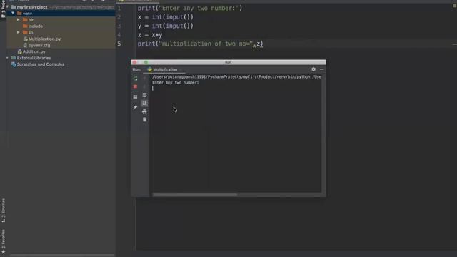 program 2#PythonProgram | Multiplication of two number in python | By User Input by gautam sir