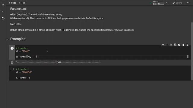 Python center() string method смотреть онлайн