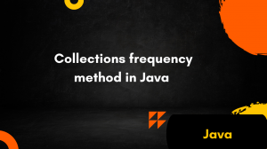 Collections.frequency method in java
