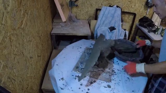 АРТ-БЕТОН. Орёл из раствора цемента и песка. Эксперимент. смотреть онлайн