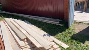 Трасса или настил во дворе.Готовим доски, пилим красим.