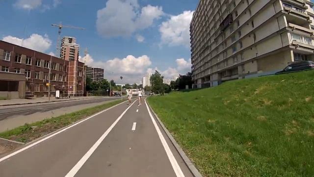 Москва велодорожка по Северному Чертаново от Парку до метро, 09 июня 2013 г. смотреть онлайн