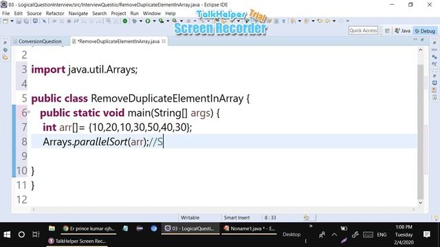 #RemoveDeplicateElement HOW TO REMOVE DUPLICATE ELEMENTS IN ARRAY. || BY Er prince kumar ojha. смотреть онлайн